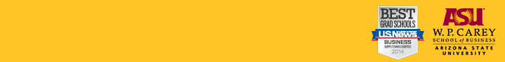 ASU W.P. Carey Banner Ad: Top 10 in Supply Chain